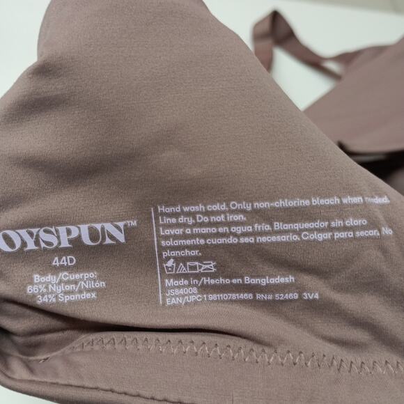 Joyspun Plus Wirefree Full Coverage Bra Women's Size 44D Purple Smooth Wings - Picture 5 of 5